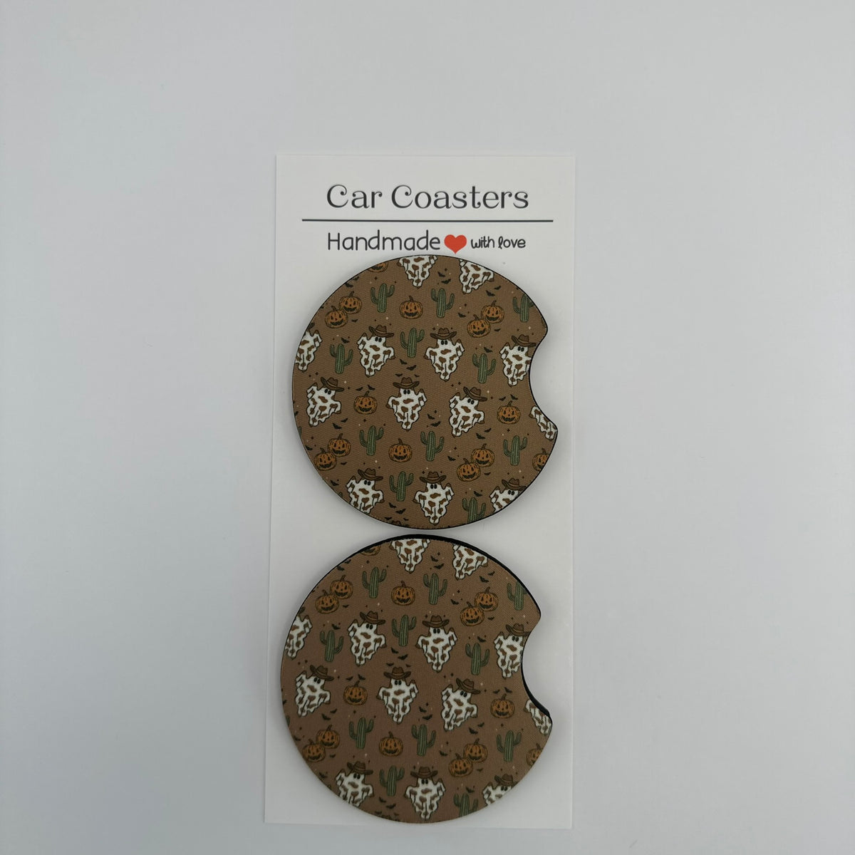 Spooky Ghost Rodeo Car Coasters