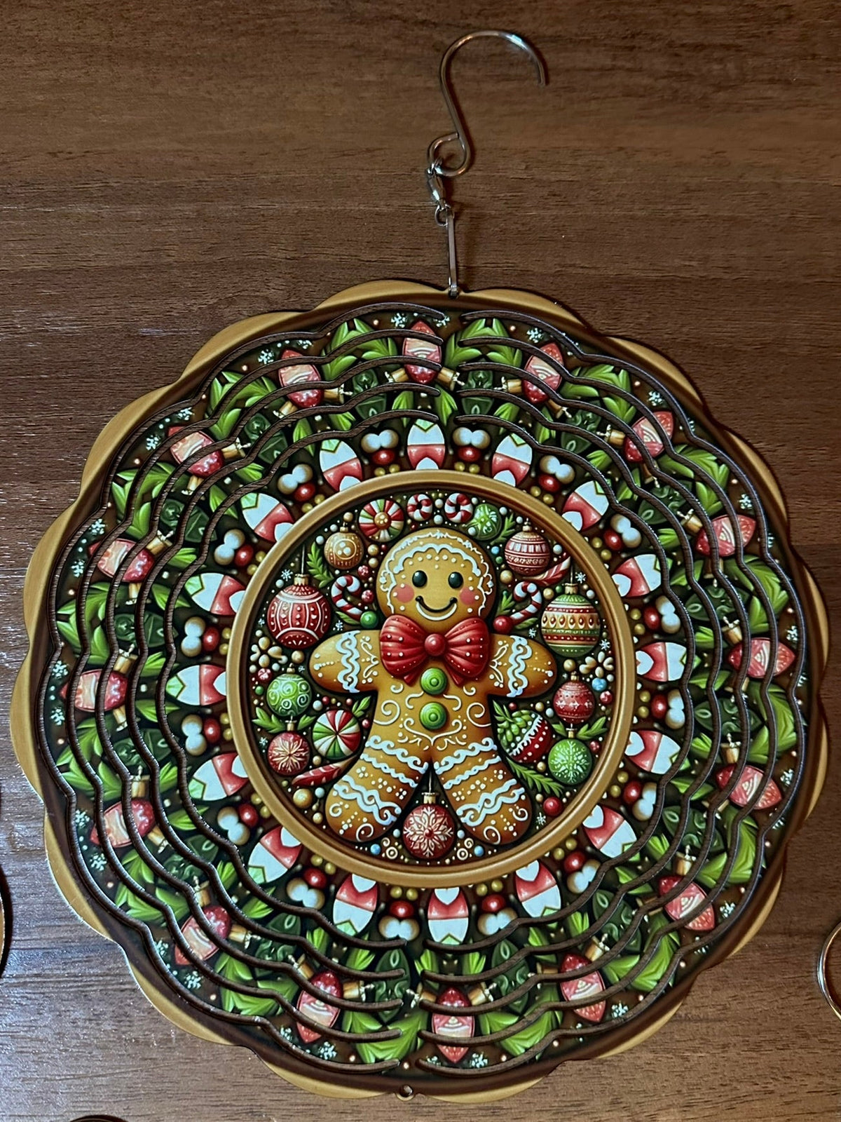 Gingerbread Man Wind Spinner – 8in