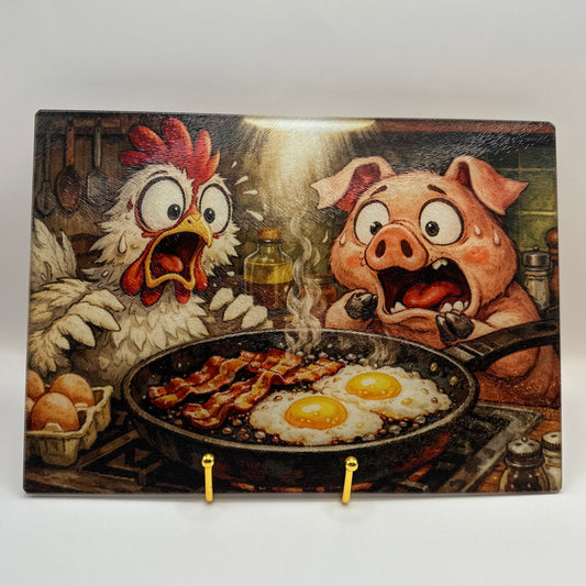 Bacon & Eggs Panic Cutting Board
