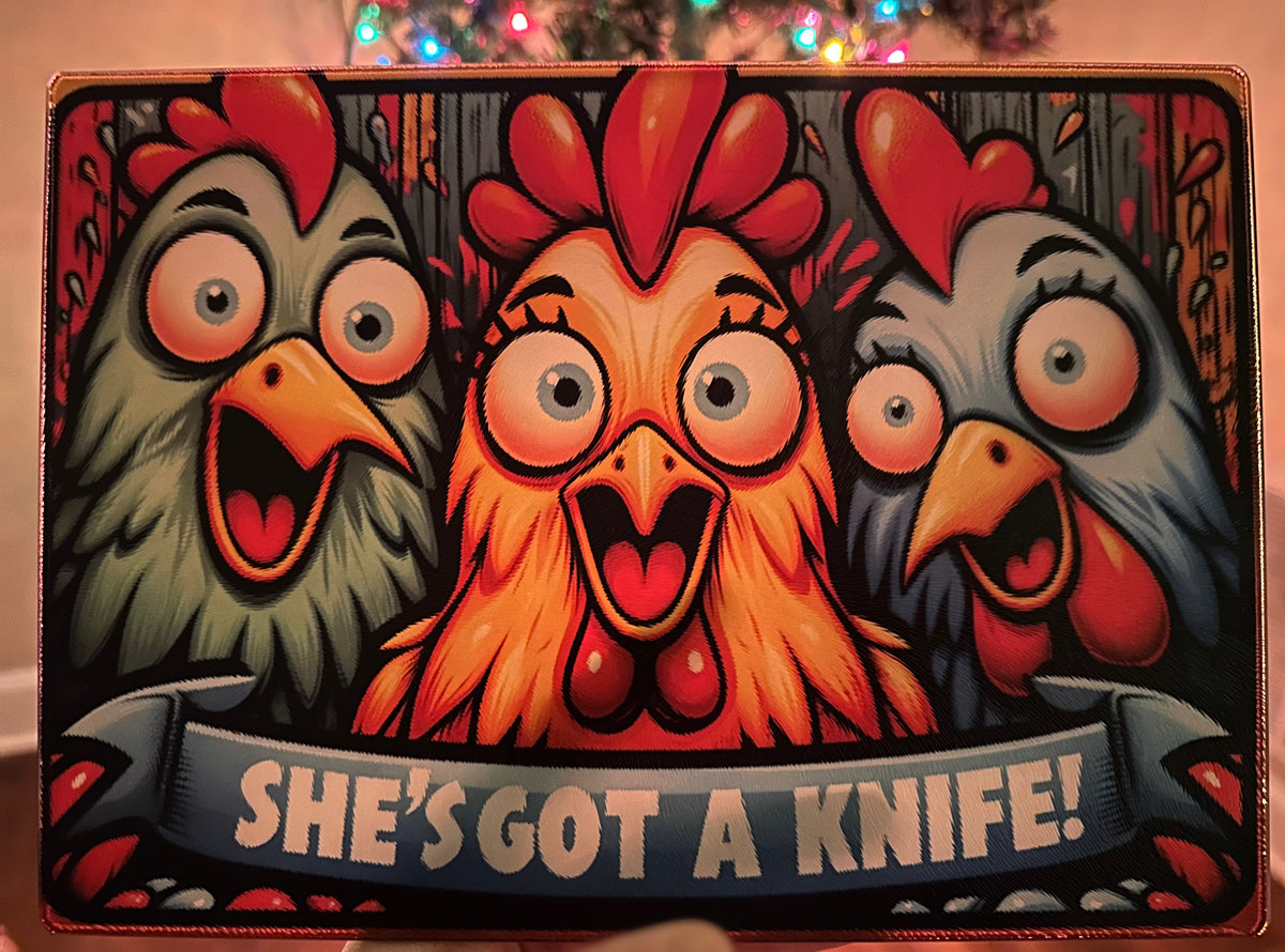 She’s Got a Knife Cutting Board