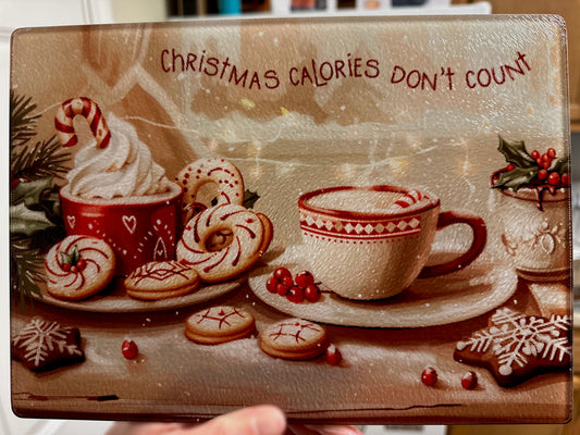 Christmas Calories Don’t Count Cutting Board