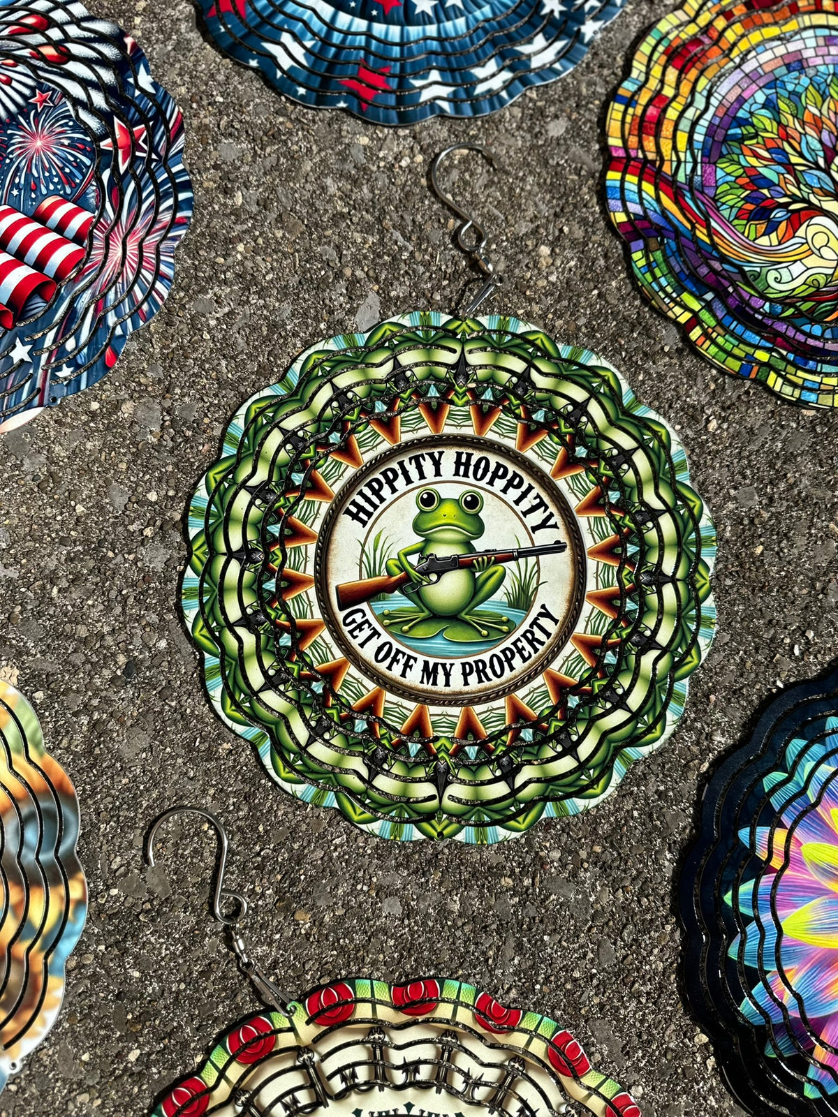 Hippity Hoppity Frog Wind Spinner – 8in