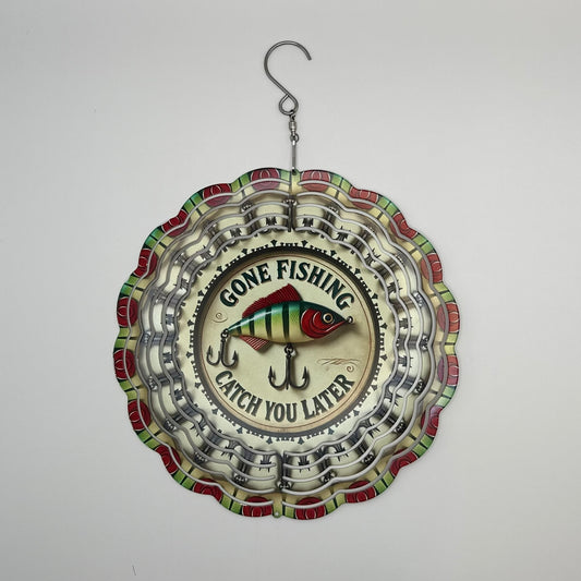 Gone Fishing Wind Spinner – 8in