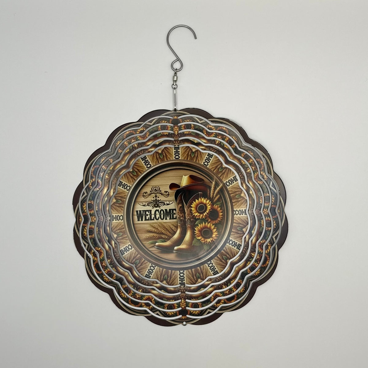 Country Welcome Wind Spinner – 8in