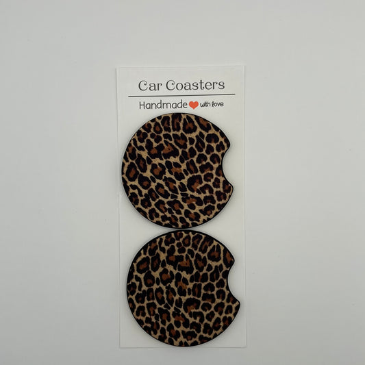 Classic Cheetah Car Coasters