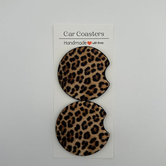 Wild & Chic Cheetah Car Coasters