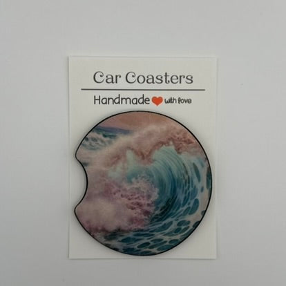 Dreamy Ocean Curl Car Coasters