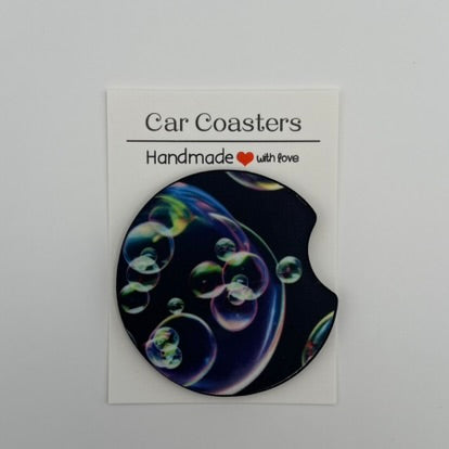 Rainbow Glow Bubbles Car Coasters