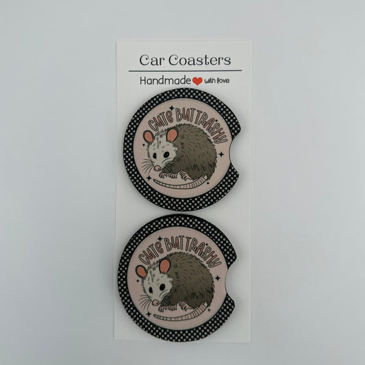 Cute But Trashy Car Coasters