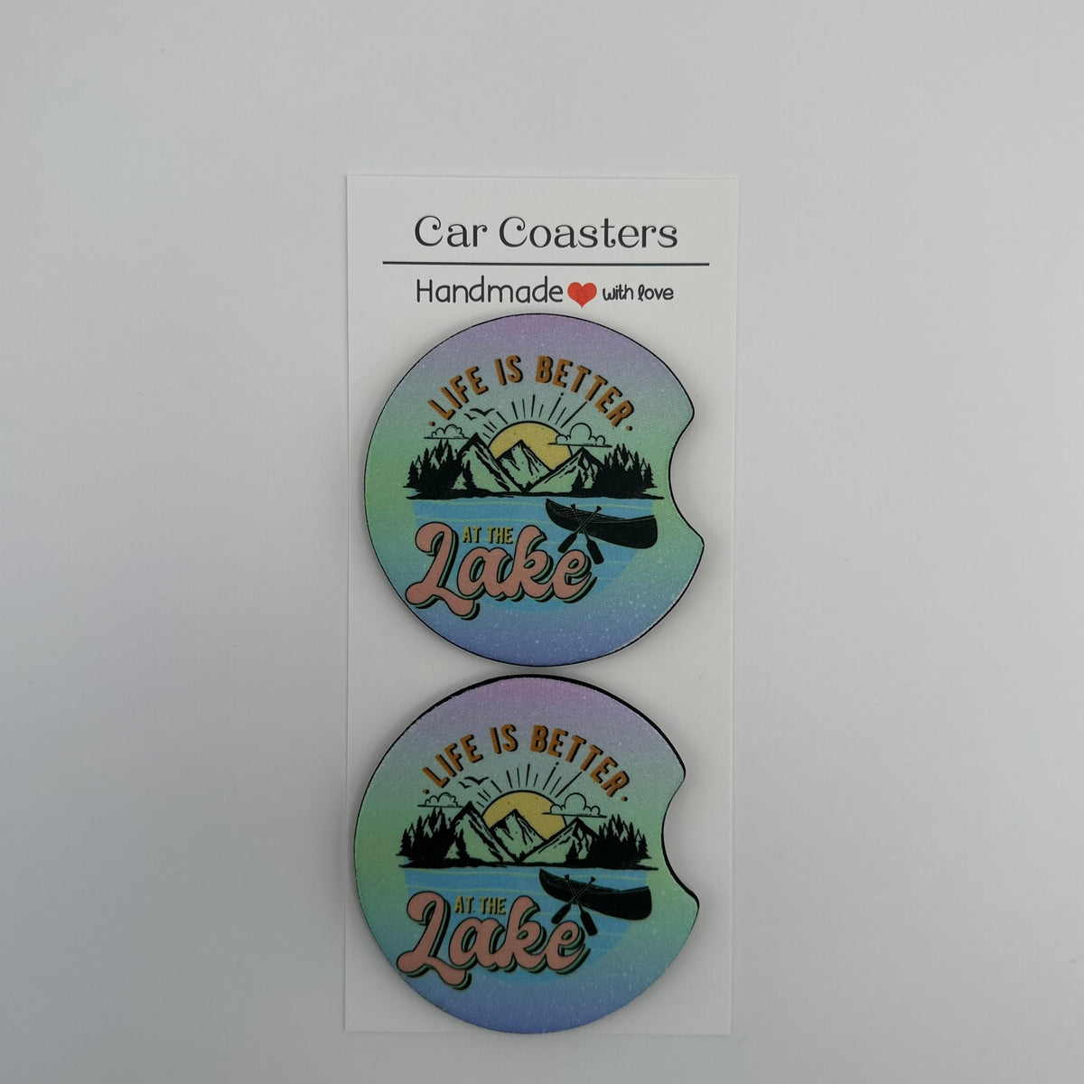 Life Is Better At The Lake Car Coasters