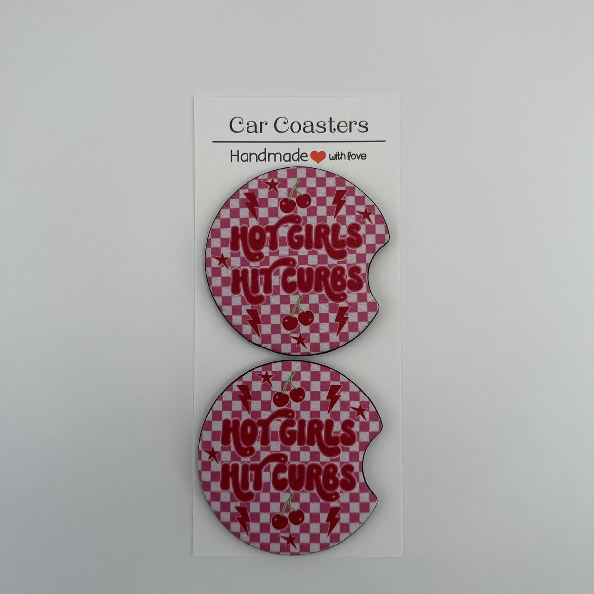 Hot Girls Hit Curbs Car Coasters
